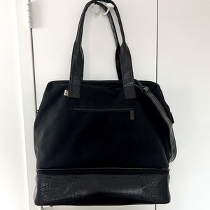 BEIS Mini Weekender in Black Croc